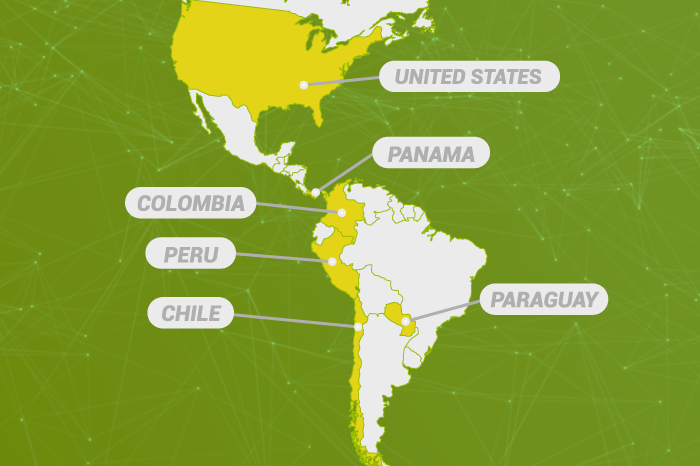 United States, Panama, Paraguay, Chile, Peru, Colombia Countries-To-Which-Colcircuitos-Exports